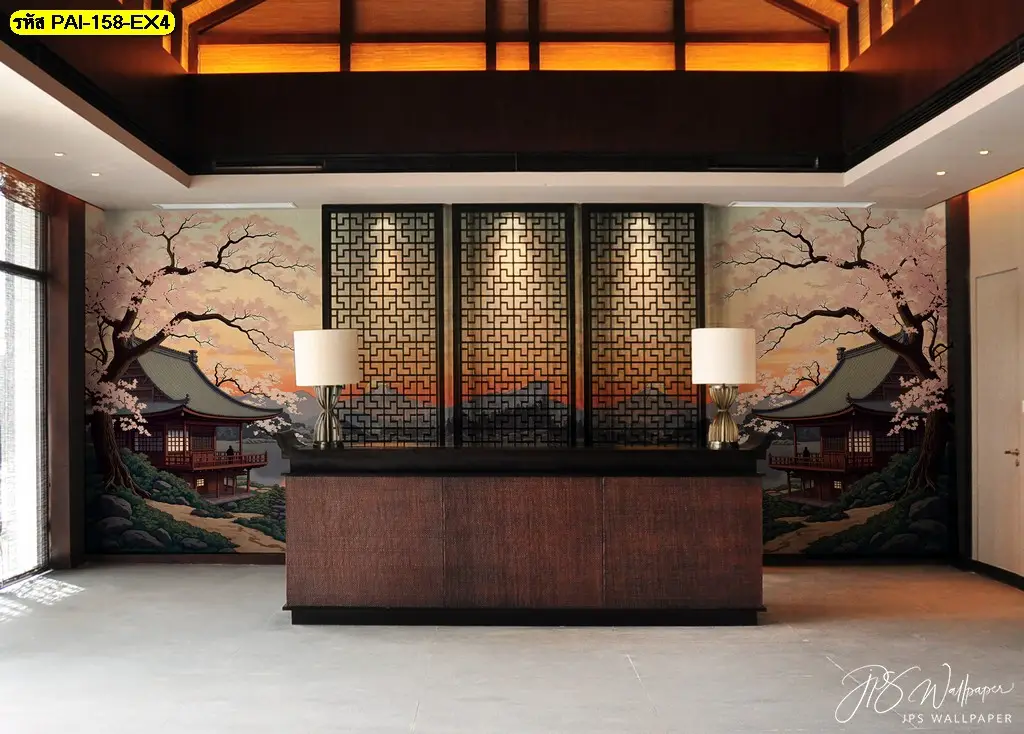 Zen Japanese Landscape Wallpaper ช่วยสร้างบรรยากาศสไตล์ญี่ปุ่น ผลิตโดย ร้านผลิตวอลเปเปอร์ Murallbkk ตามขนาดพื้นที่จริง