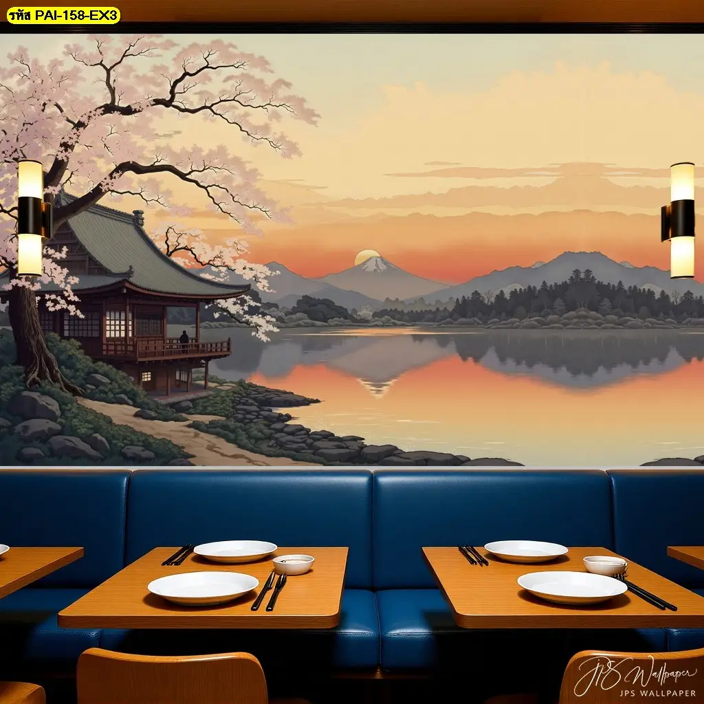 ภาพติดผนังภาพวาดญี่ปุ่น เพิ่มบรรยากาศสงบให้ห้องรับแขก จาก ร้านขายวอลเปเปอร์ Murallbkk ผลิตภาพคมชัดทุกขนาด