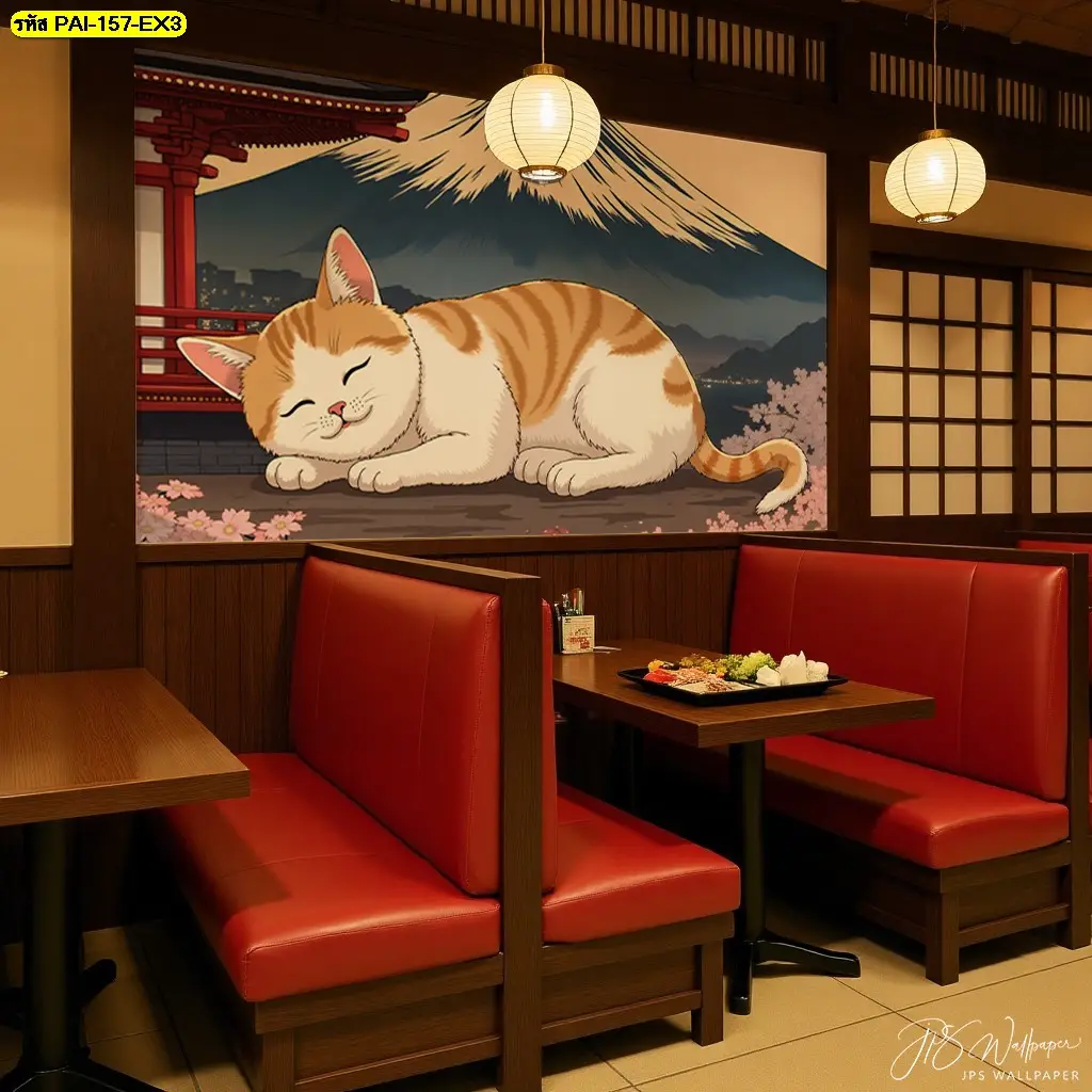 ภาพติดผนังแมวนำโชค เพิ่มเอกลักษณ์ให้ร้านอาหารจีนและญี่ปุ่น พร้อมบริการจำหน่ายวอลเปเปอร์คุณภาพ