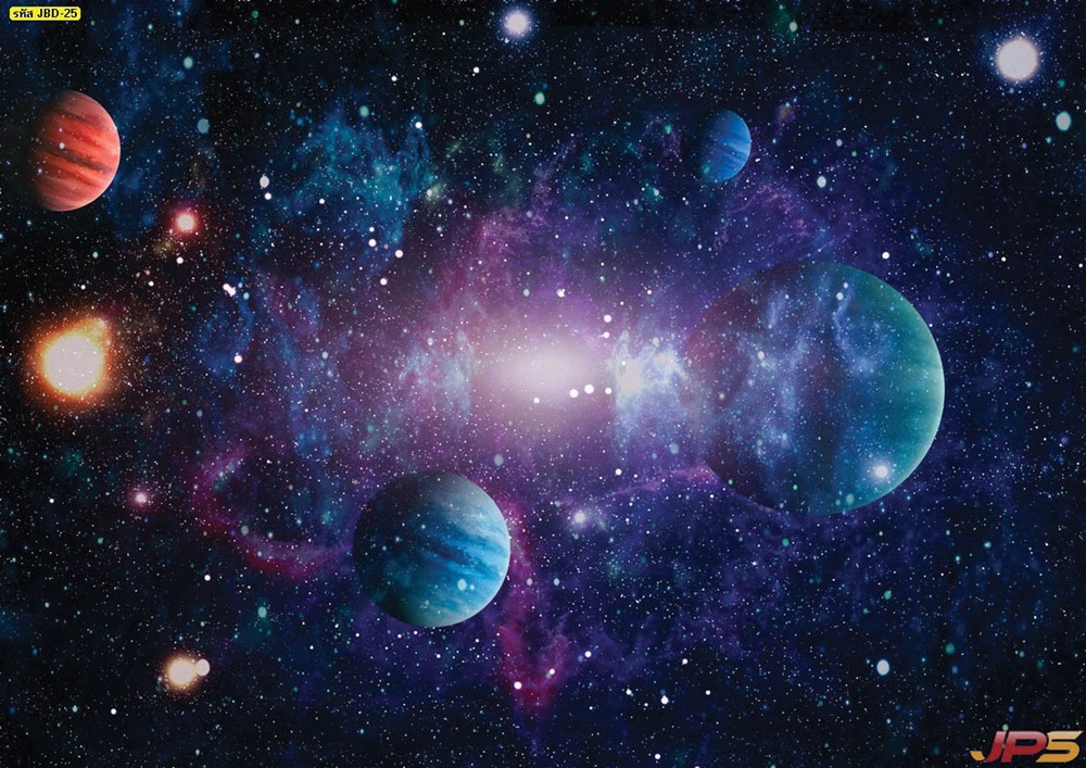 วอลเปเปอร์ฝ้าเพดานลายกาแลคซีในอวกาศที่สวยงาม