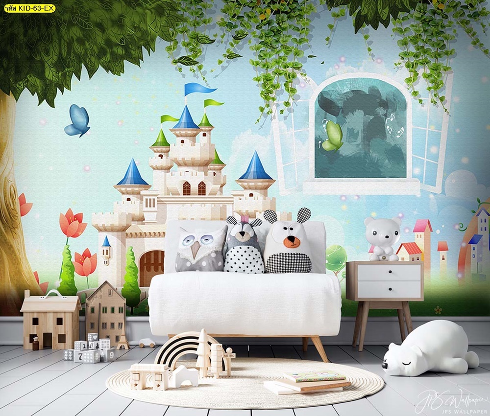 ภาพห้องเด็กลายปราสาทแสนสวยดั่งในนิยายตกแต่งบ้าน