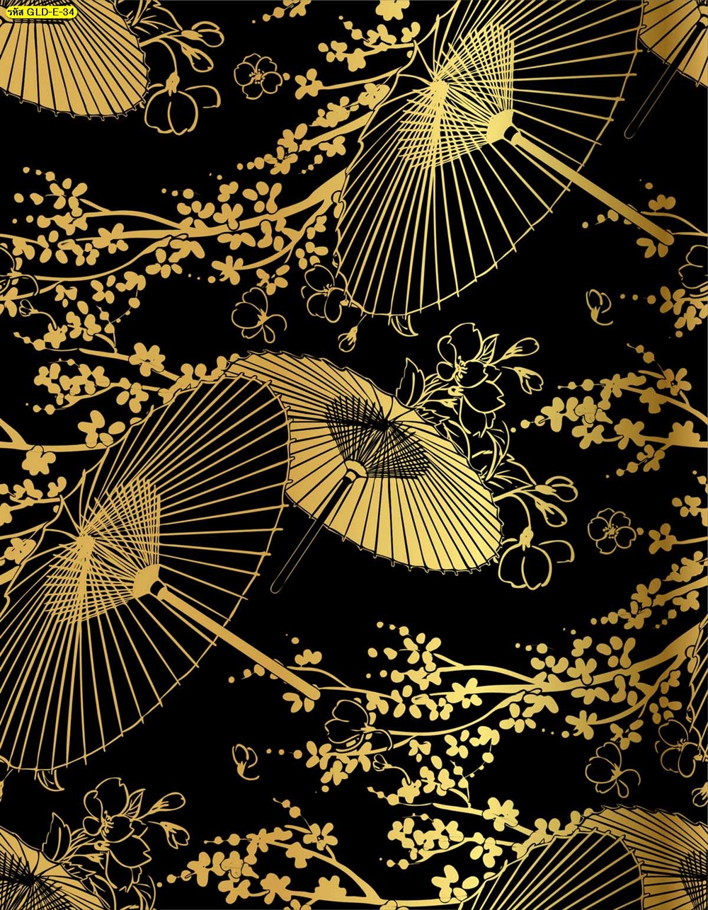อลเปเปอร์สีทองลายร่มสไตล์ญี่ปุ่น