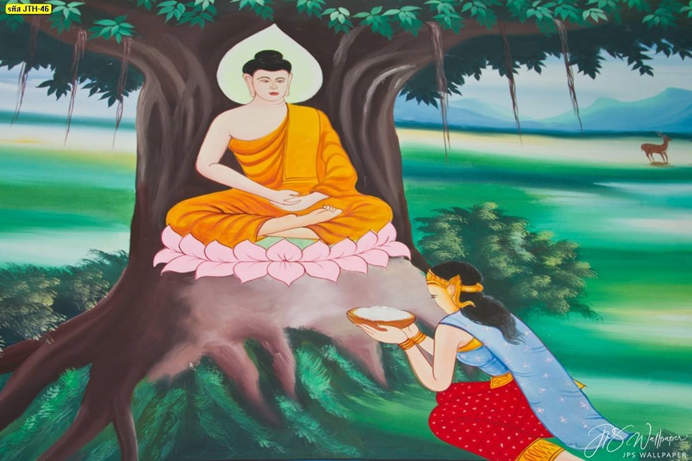 ภาพจิตรกรรมไทยลายเกี่ยวกับพระพุทธเจ้า