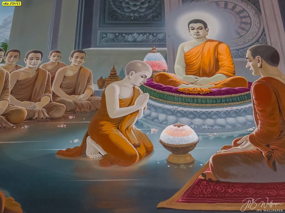 ภาพจิตรกรรมไทยลายเรื่องราวทางพุทธศาสนา