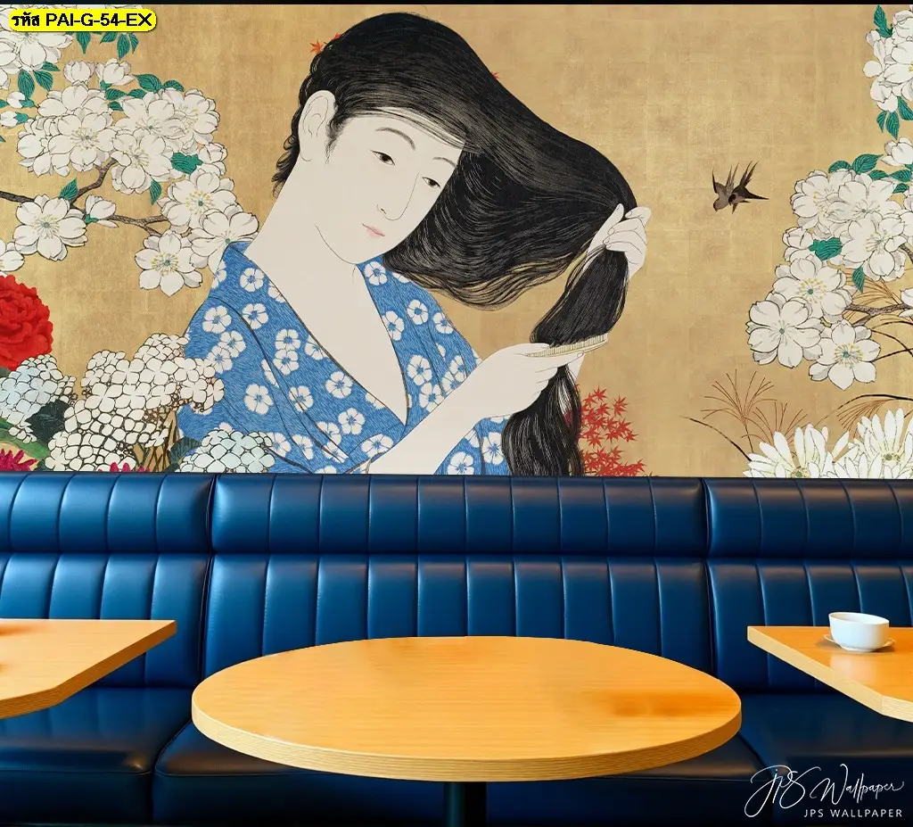วอลเปเปอร์ชุดฮันบกเกาหลี ออกแบบตามขนาดจริงของพื้นที่ เพิ่มความโดดเด่นให้ร้าน ผลิตโดย Murallbkk รับผลิตวอลเปเปอร์ พร้อมทีมติดตั้งมืออาชีพ