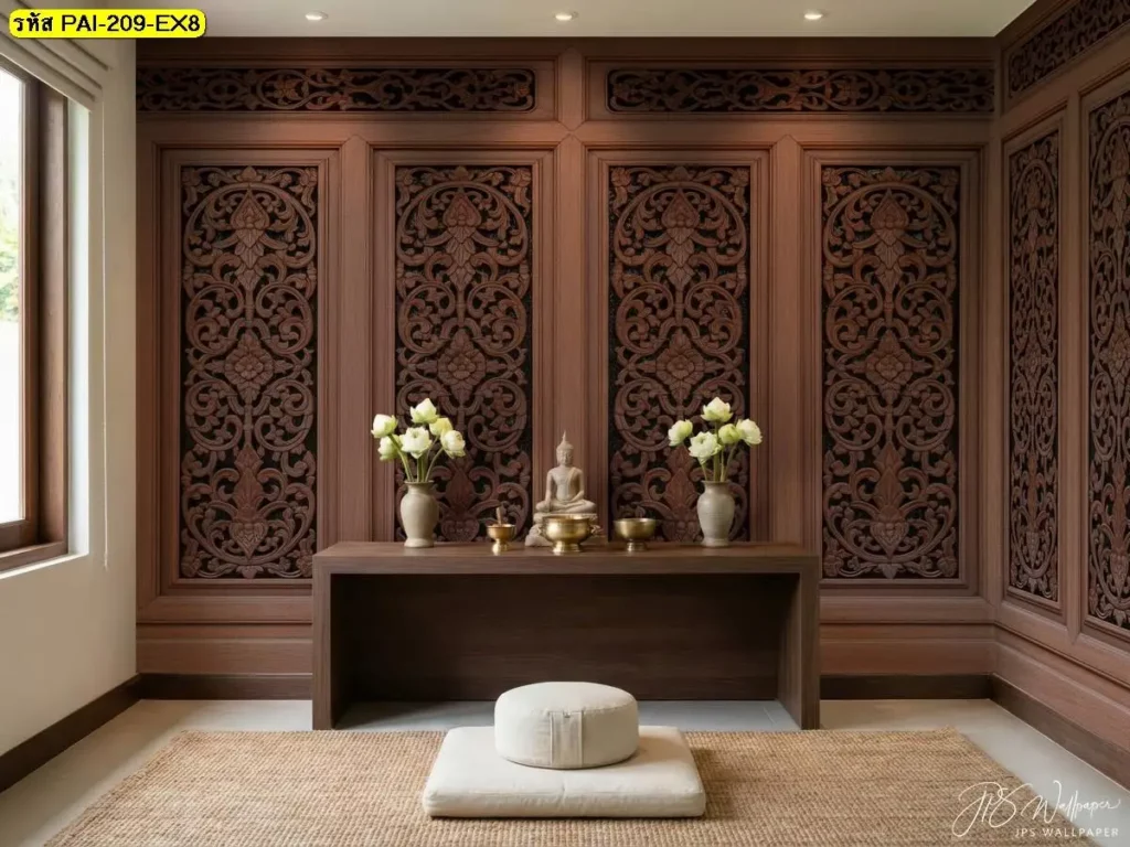 Old wooden house wallpaper เหมาะสำหรับบ้านพัก รีสอร์ท และโรงแรม โดย จำหน่ายวอลเปเปอร์ Murallbkk คุณภาพสูง