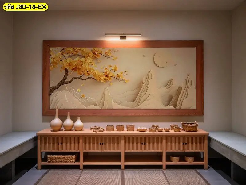 3D Mountain Wallpaper ผลิตตามขนาดผนังจริง ช่วยให้ลวดลายต่อเนื่องสวยงาม เหมาะสำหรับโครงการบ้านและโรงแรม ผลิตโดย Murallbkk รับผลิตวอลเปเปอร์ พร้อมทีมช่างติดตั้งวอลเปเปอร์มืออาชีพ
