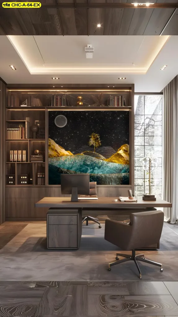 3D Mountain Wall Mural เหมาะสำหรับตกแต่งรีสอร์ท โรงแรม และบ้านพักอาศัย ช่วยสร้างบรรยากาศที่เรียบหรู ผลิตโดย Murallbkk ร้านขายวอลเปเปอร์ พร้อมทีมงานมืออาชีพ