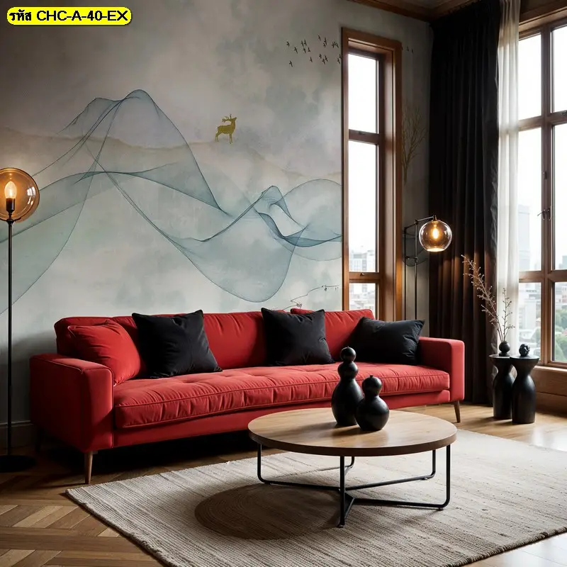 Feng Shui Mountain Wallpaper ช่วยเปลี่ยนผนังธรรมดาให้กลายเป็นจุดเด่นของบ้าน คอนโด และโรงแรม ผลิตโดย Murallbkk รับผลิตวอลเปเปอร์ พร้อมทีมช่างติดตั้งวอลเปเปอร์มืออาชีพ