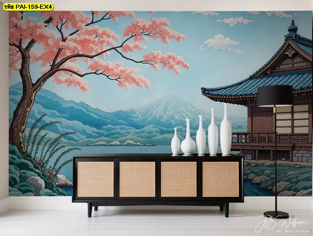 Japanese Landscape Wall Art ถ่ายทอดเสน่ห์ของธรรมชาติญี่ปุ่นอย่างลงตัว โดย Murallbkk ร้านขายวอลเปเปอร์ รับผลิตวอลเปเปอร์ตามสั่ง
